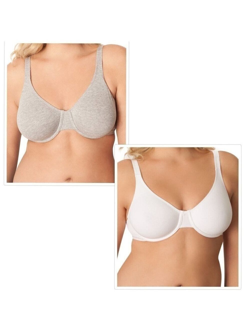 Fruit of the Loom beyondsoft smooth underwire 2-pack bras size 38DD